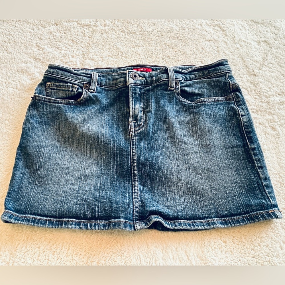 Guess Jean Mini Skirt Blue Women's Size 29 Stretch Fit (B7-1023)
